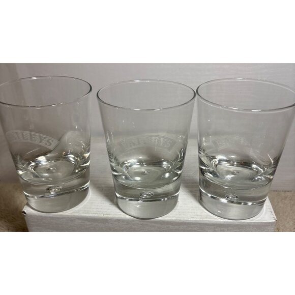 Baileys Branded Etched Clear Glasses Set Of 4 Controlled Bubble - Picture 3 of 10